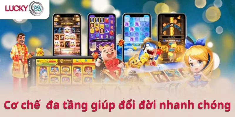 Cơ chế Jackpot đa tầng giúp người chơi đổi đời nhanh chóng